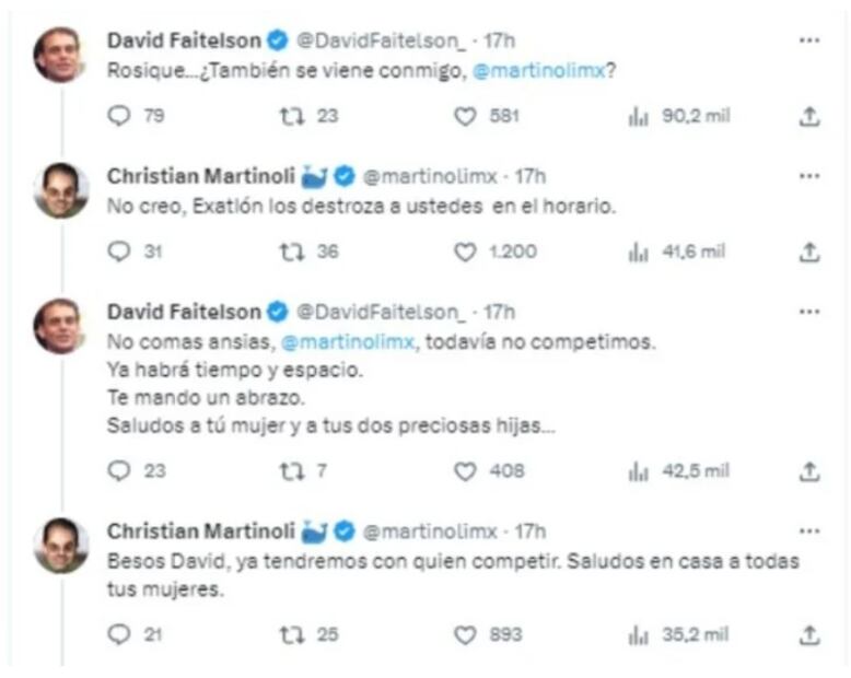 Una nueva discusión entre Faitelson y Martinoli / Foto: Especiales