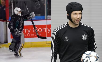 VIDEO: Petr Čech, legendario portero del Chelsea debuta en el Hockey sobre Hielo