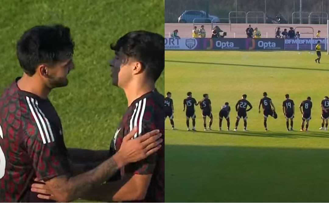 Selección Mexicana Sub-23 durante el torneo Maurice Revello - Fotos: Captura de pantalla de CLARO SPORTS