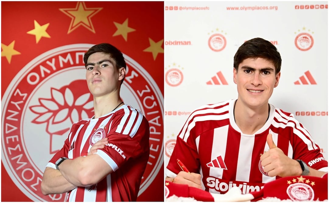 Hormiga González con su nuevo equipo Foto: Olympiacos