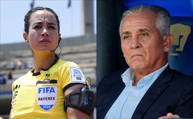 Katia Itzel García y Sergio Bueno protagonizaron un momento polémico en la Jornada 14 del Clausura 2026. FOTO: Imago7