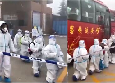 Video: China pone trajes de seguridad a niños por brote de Covid