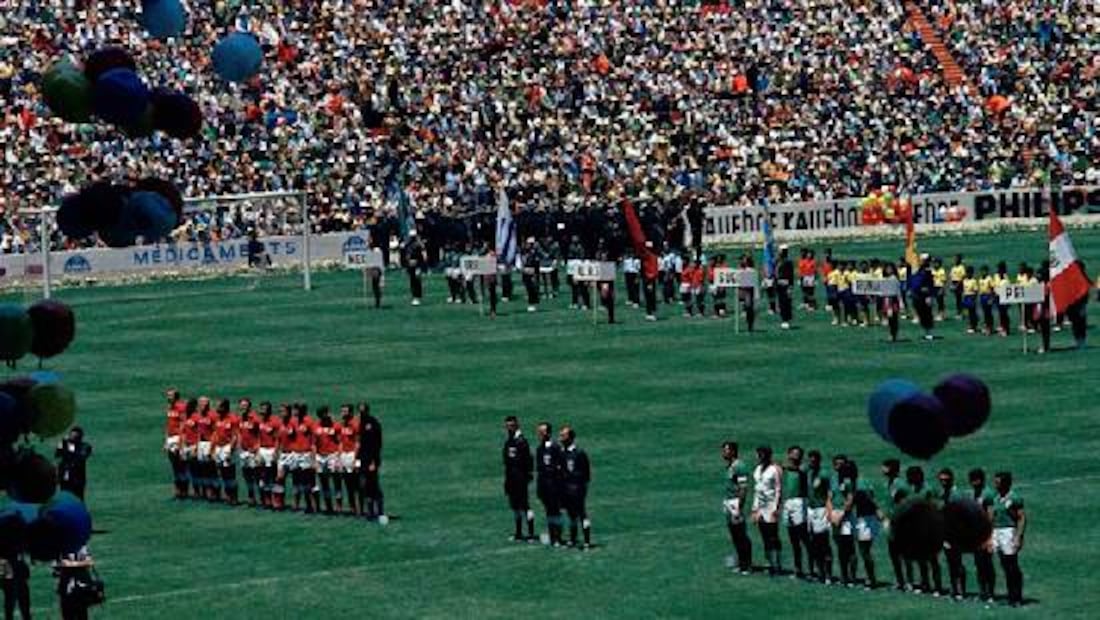 México, durante la inauguración del Mundial en el Estadio Azteca de 1970. Foto: Especial