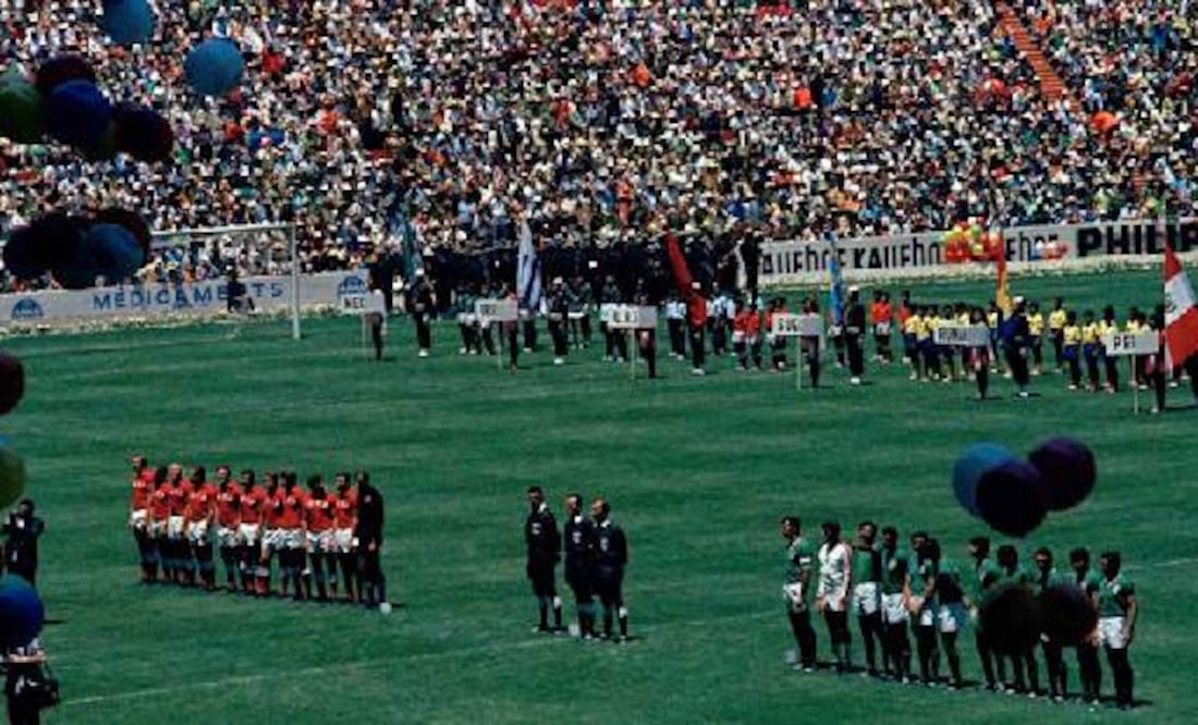 México, durante la inauguración del Mundial en el Estadio Azteca de 1970. Foto: Especial