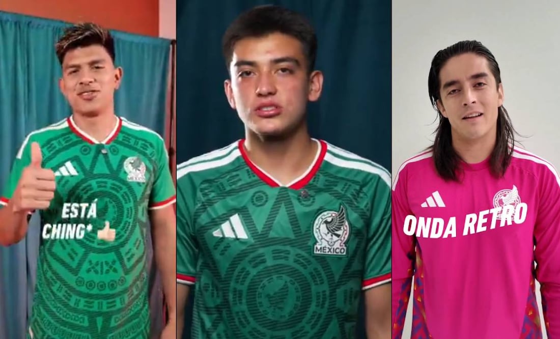 Los jugadores de la Selección Mexicana reaccionaron a la nueva playera para el Mundial 2026. Foto: Especial