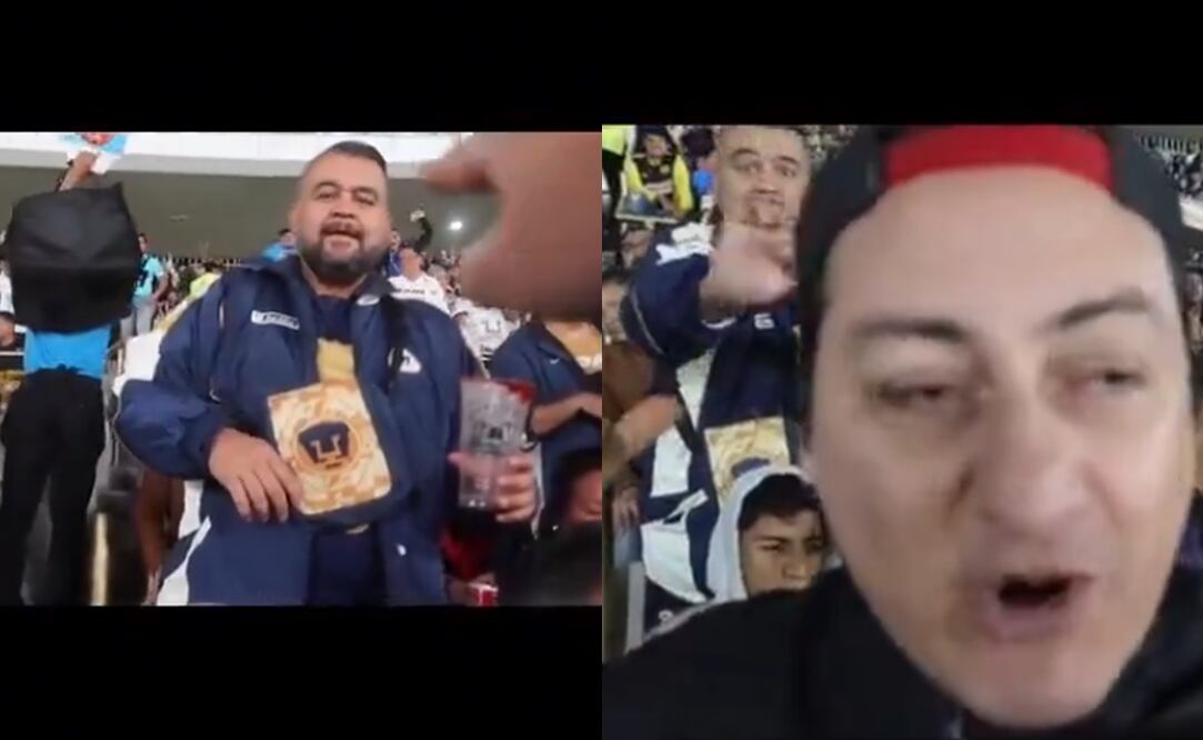 Aficionado de Pumas que agredió a aficionado de América / FOTO: Captura