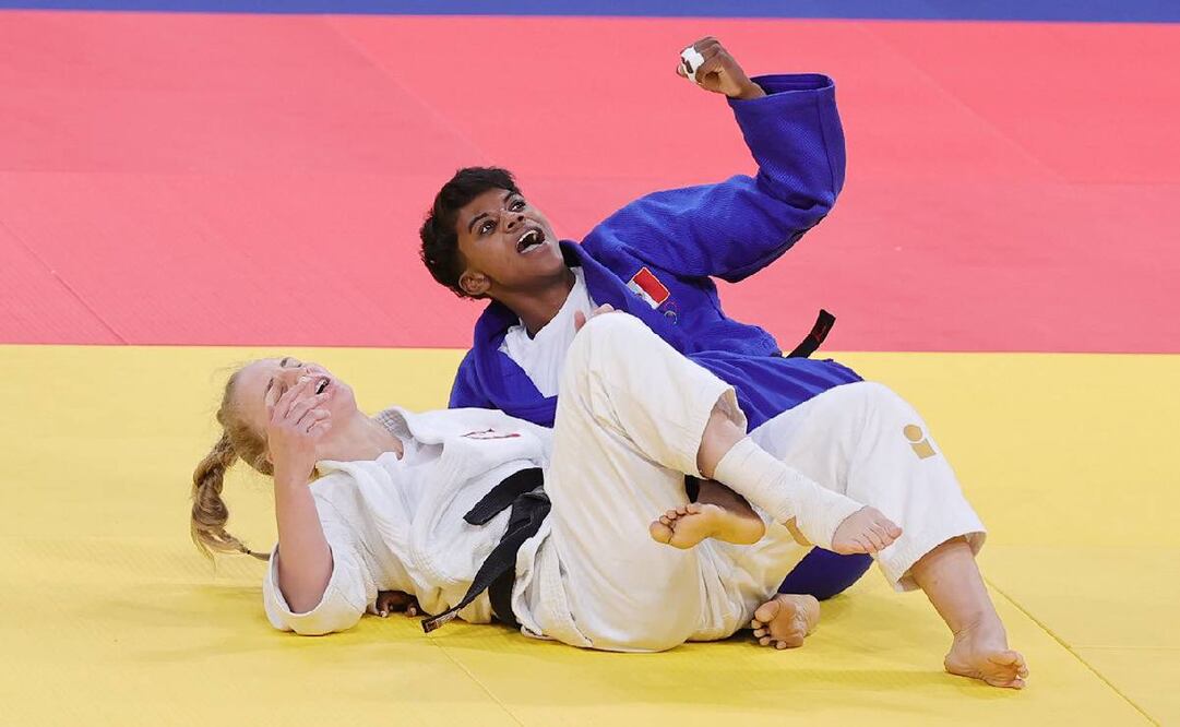 Prisca Awiti aseguró su pase a Semifinales y peleará por una medalla en judo. Foto: @CONADE