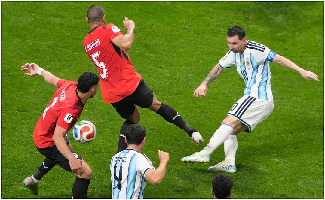 Gol de Messi contra Egipto Foto: AP