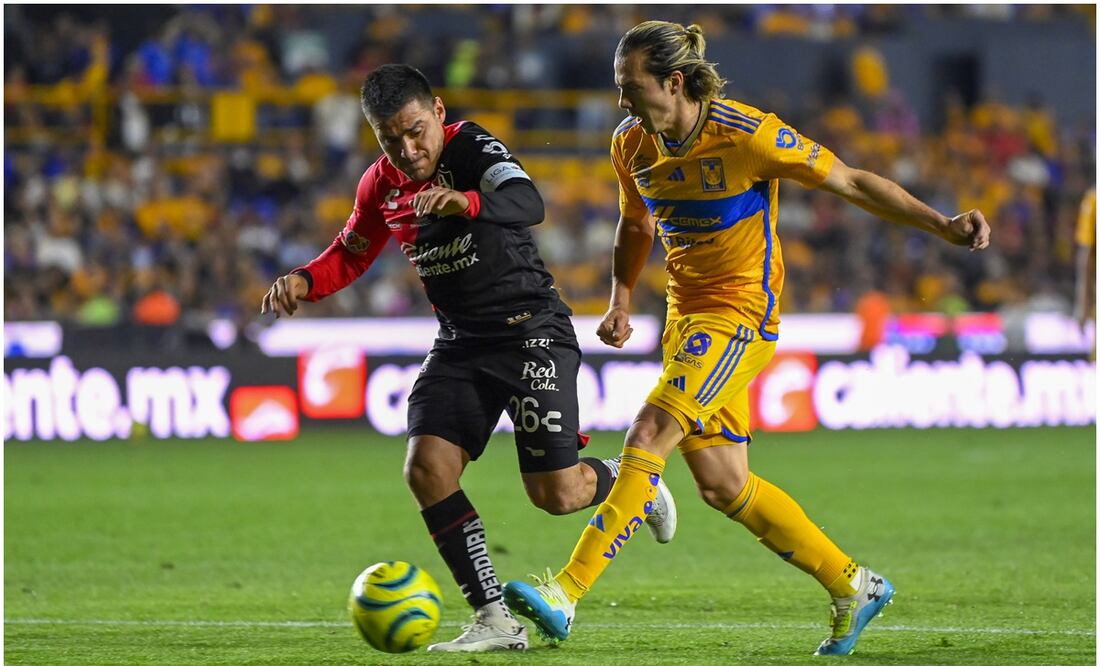 Atlas y Tigres durante la Jornada 8 del Clausura 2024 - Foto: Imago7