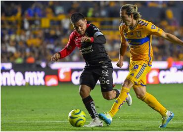 Atlas sorprende a Tigres y le saca el empate en el Volcán en un partido de pocas acciones