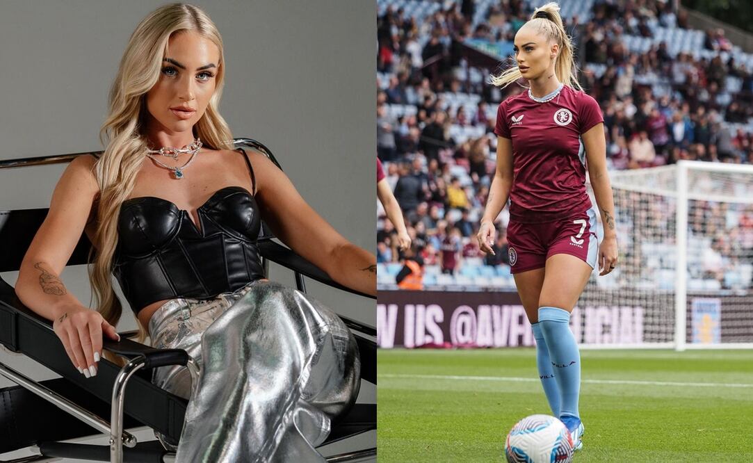 Alisha Lehmann como modelo y como futbolista del West Ham / FOTO: Instagram @alishalehmann7