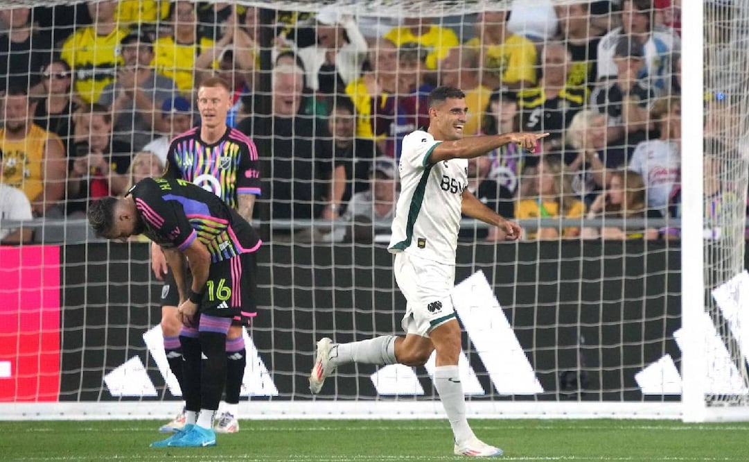 Germán Berterame abrió el marcador para la Liga MX en la goleada sobre la MLS en el All-Star Game. Foto: AP