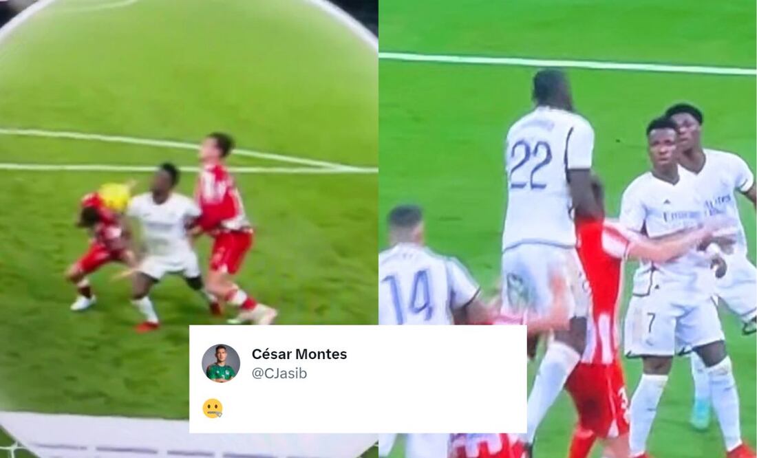 Jugadas polémicas del Real Madrid-Almería y Tweet de César Montes / FOTOS: Capturas