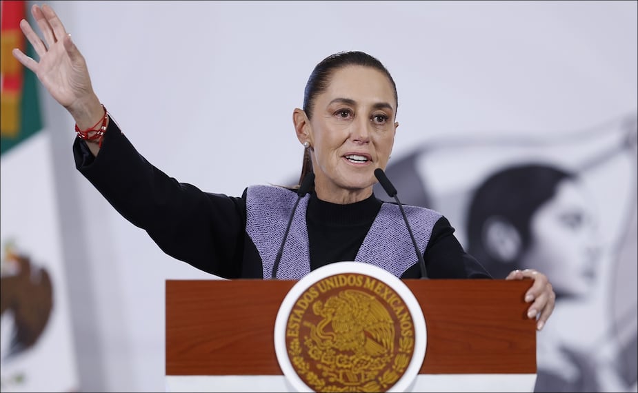 Claudia Sheinbaum, durante su conferencia matutina. FOTO: EFE