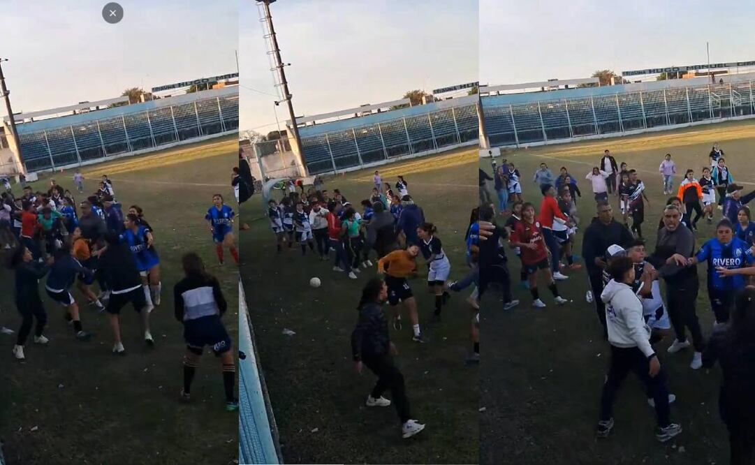 En Tucumán, Argentina, una pelea campal en el futbol femenil se hizo viral. Foto: Especial
