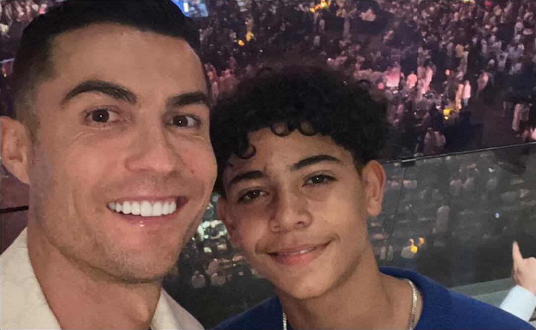 Cristiano Ronaldo y su hijo. FOTO: @cristiano