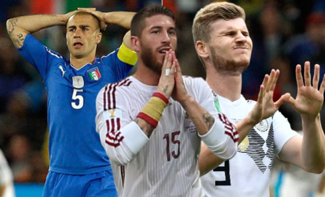 Italia, España y Alemania fracasaron en sus intentos por refrendar su título del mundo. Foto: Especial