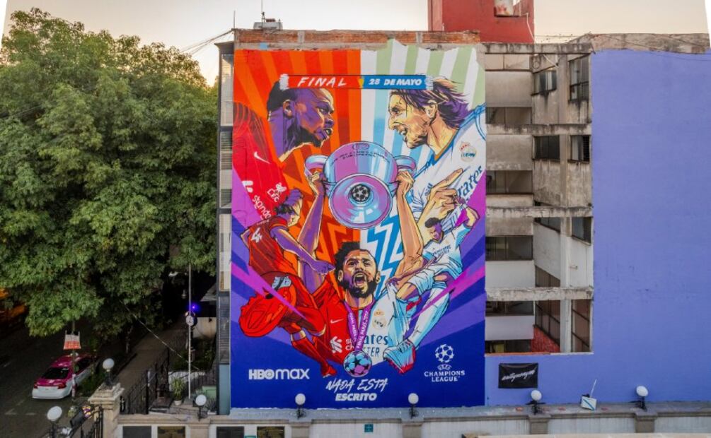 Descubre los 3 murales de la Champions League 2022 que están en la CDMX
