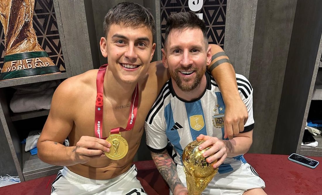 Paulo Dybala junto a Lionel Messi. Fuente: Instagram @paulodybala