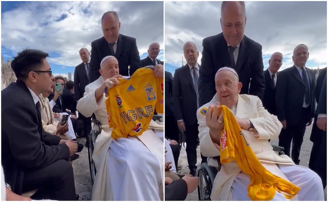 Papa Francisco con la Playera de Tigres / FOTO: Captura
