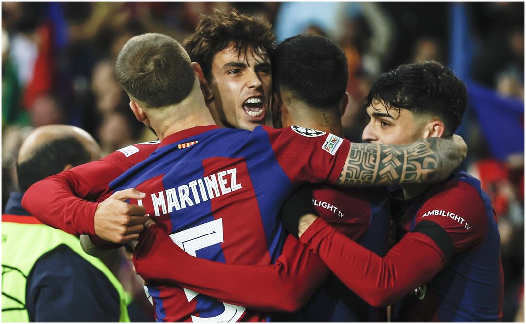 Joao Felix celebrando su gol con el Barcelona ante el Porto / FOTO: AP