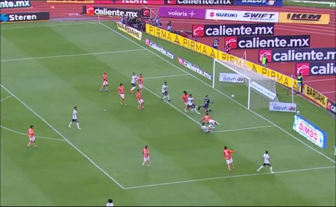 Así fue el gol de Ulises Rivas. FOTO: Captura