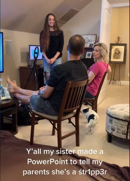 Joven revela a sus padres que es stripper con presentación en PowerPoint