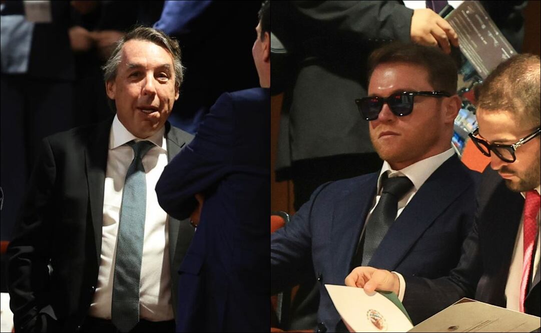 Canelo Álvarez y Emilio Azcárraga se encuentran presentes en la toma de protesta de protesta de Claudia Sheinbaum como invitados de lujo / FOTOS: Berenice Fregoso - EL UNIVERSAL