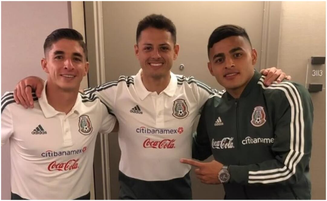 Isaac Brizuela, Javier 'Chachirto' Hernández y Alexis Vega con Selección Mexicana / FOTO: Instagram @brizuela27_cone
