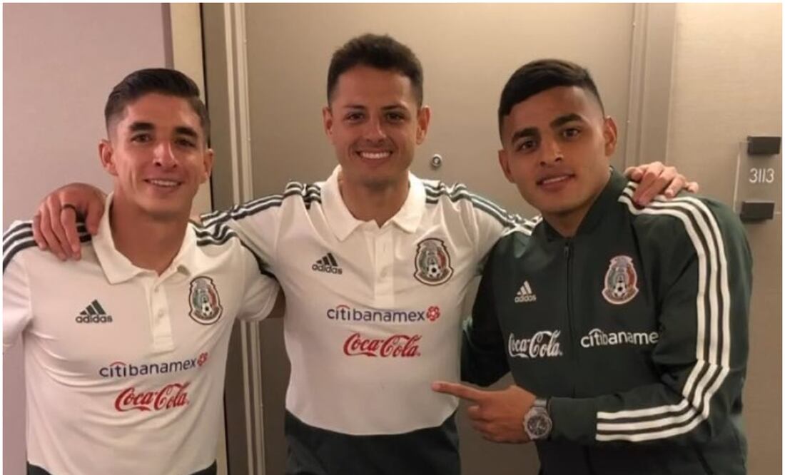 Isaac Brizuela, Javier 'Chachirto' Hernández y Alexis Vega con Selección Mexicana / FOTO: Instagram @brizuela27_cone