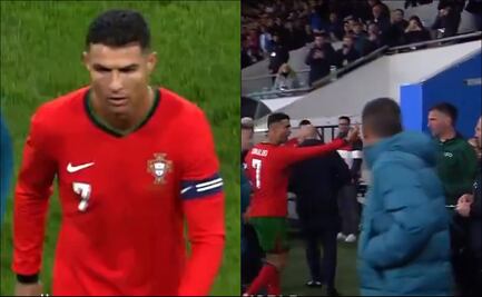 Cristiano Ronaldo se lanzó con todo ante árbitro en la derrota de Portugal