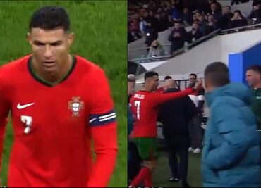 Cristiano Ronaldo se lanzó con todo ante árbitro en la derrota de Portugal