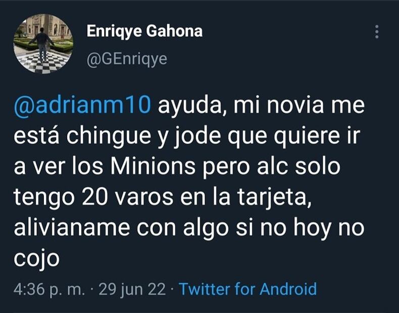 Joven pide dinero en Twitter para ir al cine y le depositan más de 1500 pesos