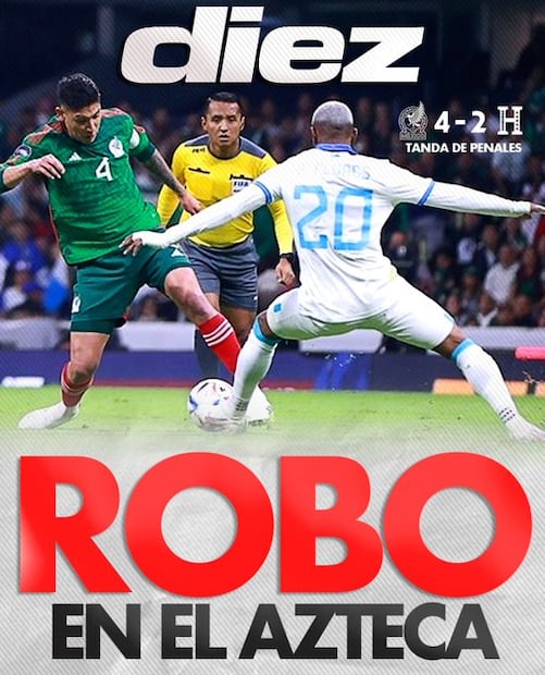 Las portadas hondureñas señalaron que el resultado en el Azteca fue un robo.