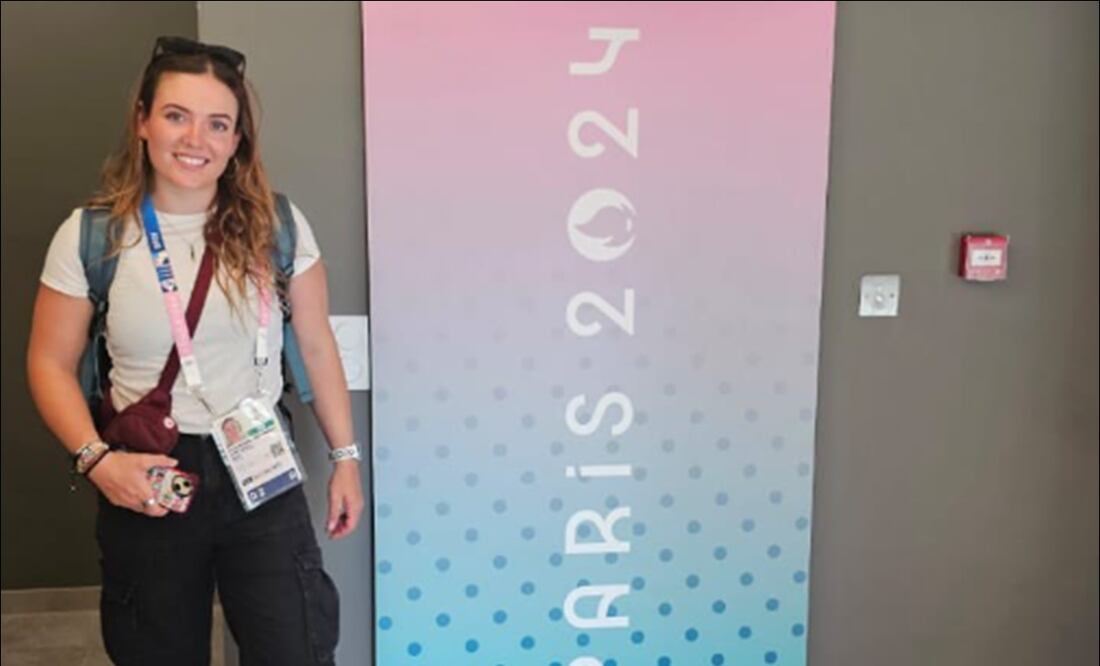 Sofía Reinoso ya está en la Villa Olímpica de París 2024. FOTO: @COM_Mexico