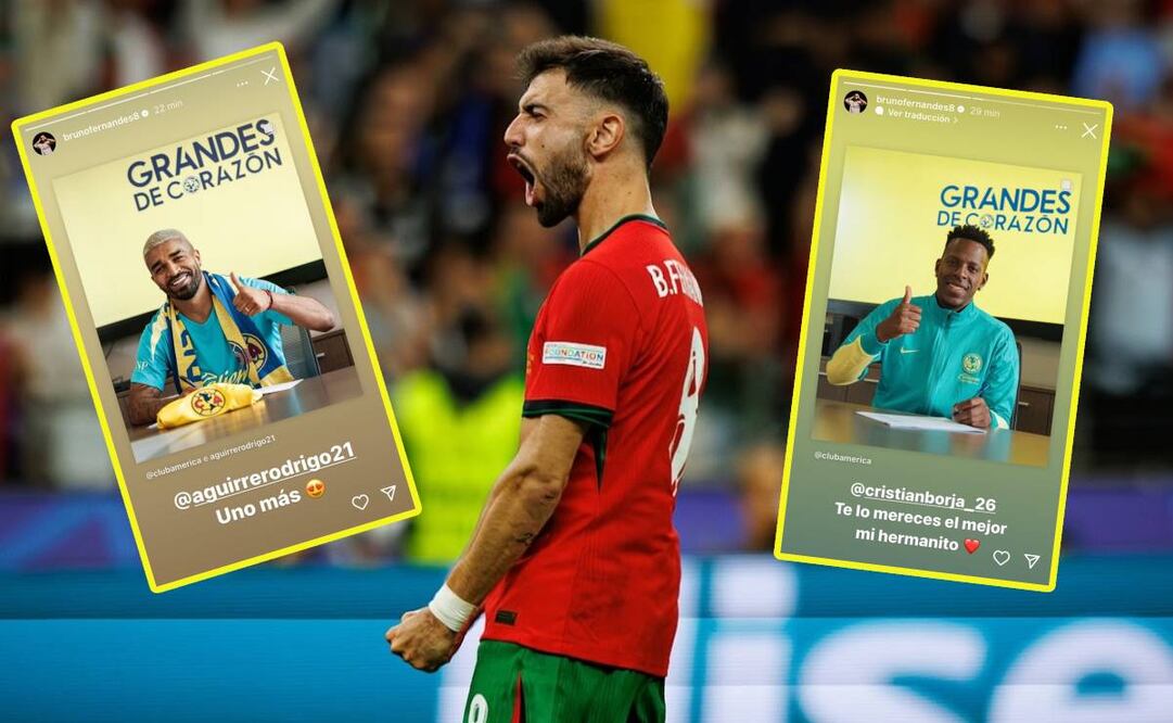 Bruno Fernandes felicitó a Rodrigo Aguirre y Cristian Borja por fichar con el América. Foto: Especial