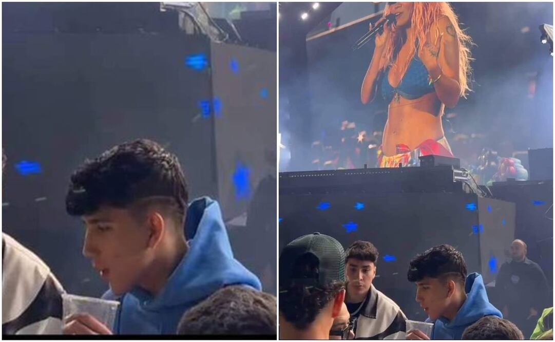 Kevin Álvarez en el concierto de Karol G en CDMX / FOTO: Captura