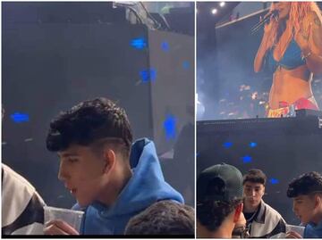 Kevin Álvarez visto con cerveza en mano en concierto de Karol G, mientras se recupera de su lesión