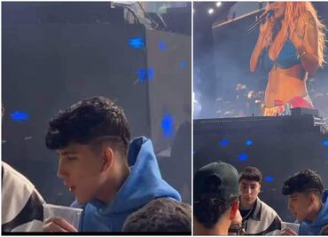 Kevin Álvarez visto con cerveza en mano en concierto de Karol G, mientras se recupera de su lesión