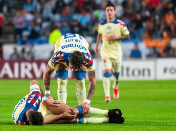 América se queda sin Sebastián Cáceres y Pachuca ya vence a las Águilas