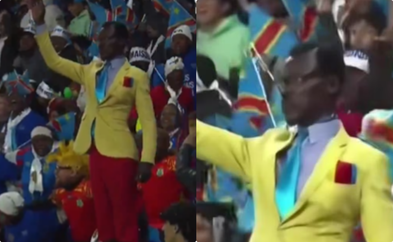 VIDEO: Aficionado del Congo se vuelve viral por permanecer como estatua durante todo un partido de la Copa Africana de Naciones