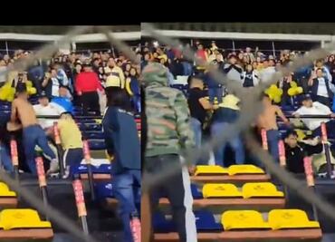 Afición del América protagoniza riña en el Estadio Azteca tras derrota ante San Luis