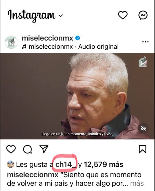 Este es el guiño que le lanzó Chicharito Hernández a Javier Aguirre. Foto: Especial