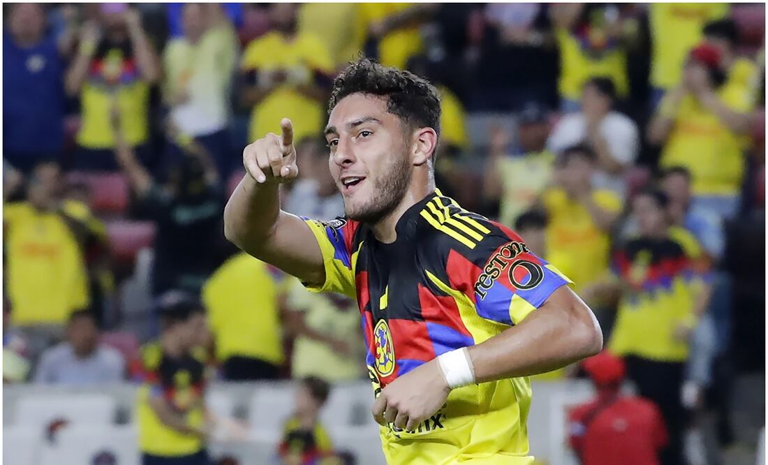 Sebastián Cáceres le dedicó su gol en la Leagues Cup a Alana. Foto: AP
