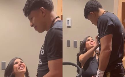 VIDEO: Esposa de Jaime Munguía le dio una emotiva bendición antes de enfrentar al Canelo