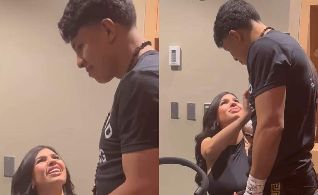 Jaime Munguía con su esposa previo a la pelea ante Canelo / FOTOS: Capturas