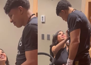 VIDEO: Esposa de Jaime Munguía le dio una emotiva bendición antes de enfrentar al Canelo