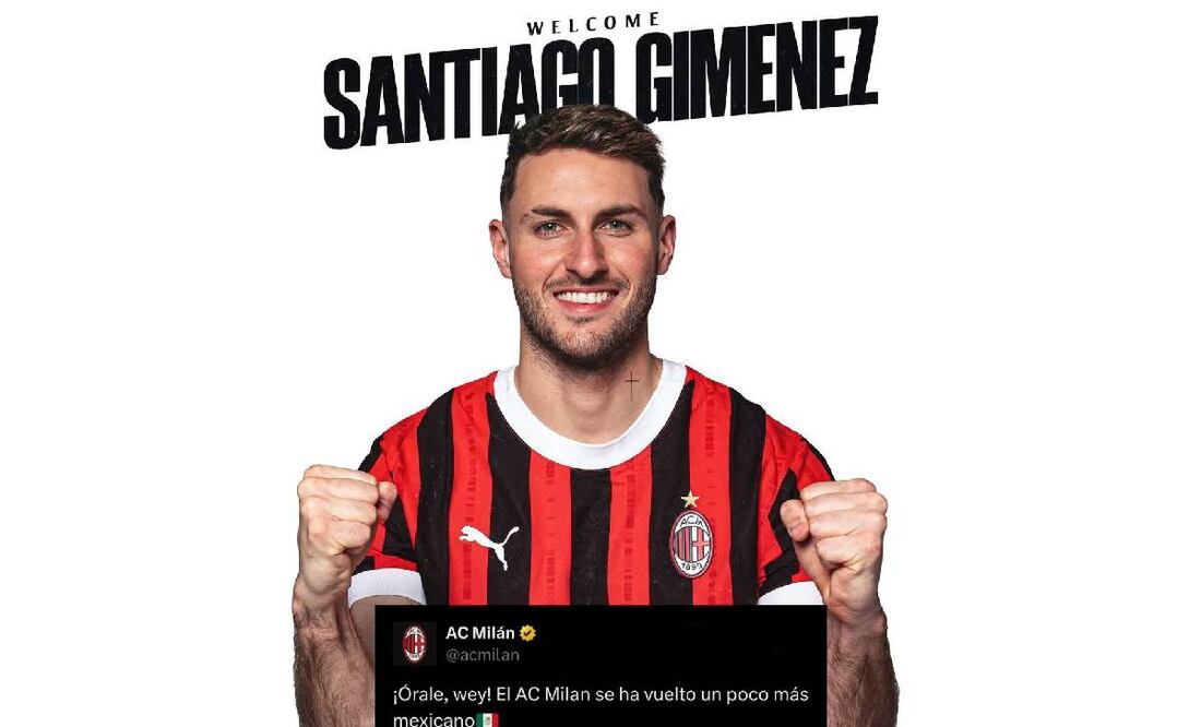 Santi Giménez fue presentado oficialmente como nuevo delantero del AC Milan. FOTO: @acmilan