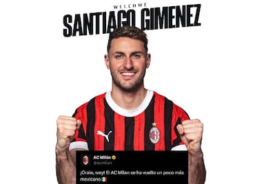 Santi Giménez fue anunciado de manera oficial en redes sociales como nuevo jugador del AC Milan