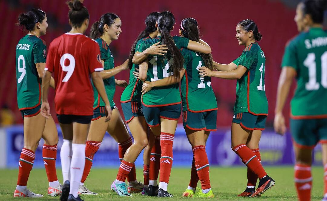 Cristina Ferral marcó el gol con el que la Selección mexicana Femenil derrotó a Trinidad y Tobago. Foto: Imago7